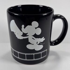 Walt Disney Studios Mickey Mouse Black Coffee Mug‎ Film Strip Ceramic Cup